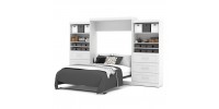 Queen PUR Wall Bed with Storage 136"